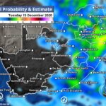 South Africa & Namibia Weather Forecast Maps Tuesday 15 December 2020