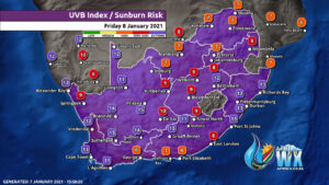 South Africa Namibia & Botswana Weather Forecast Maps Friday 8 January 2021