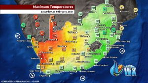 Southern Africa Weather Forecast Maps Saturday 27 February 2021