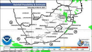 Southern Africa Weather Forecast Maps Saturday 6 March 2021