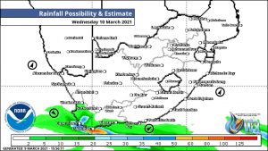 Southern Africa Weather Forecast Maps Wednesday 10 March 2021