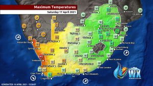 Southern Africa Weather Forecast Maps Saturday 17 April 2021