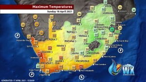 Southern Africa Weather Forecast Maps Sunday 18 April 2021