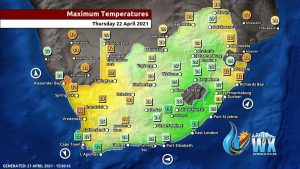 Southern Africa Weather Forecast Maps Thursday 22 April 2021