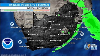 Southern Africa Weather Forecast Maps Sunday 24 October 2021