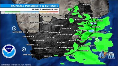 Southern Africa Weather Forecast Maps Friday 5 November 2021