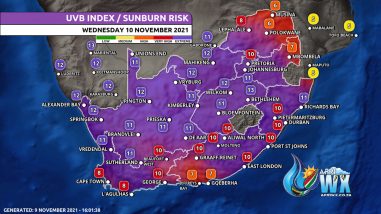 Southern Africa Weather Forecast Maps Wednesday 10 November 2021