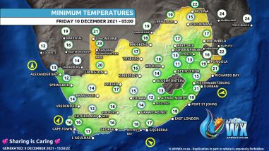 Southern Africa Weather Forecast Maps Friday 10 December 2021