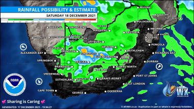 Southern Africa Weather Forecast Maps Saturday 18 December 2021