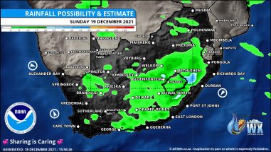 Southern Africa Weather Forecast Maps Sunday 19 December 2021