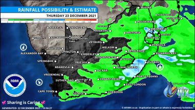 Southern Africa Weather Forecast Maps Thursday 23 December 2021