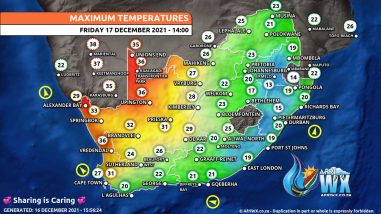 Southern Africa Weather Forecast Maps Friday 17 December 2021