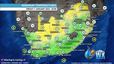 Southern Africa Weather Forecast Maps Friday 7 January 2022