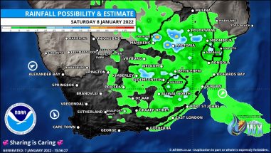 Southern Africa Weather Forecast Maps Saturday 8 January 2022