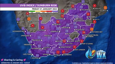 Southern Africa Weather Forecast Maps Friday 21 January 2022