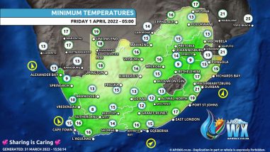 Southern Africa Weather Forecast Maps Friday 1 April 2022