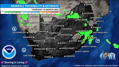 Southern Africa Weather Forecast Maps Thursday 10 March 2022