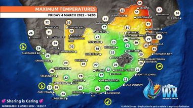 Southern Africa Weather Forecast Maps Friday 4 March 2022