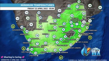 Southern Africa Weather Forecast Maps Friday 22 April 2022