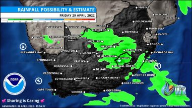 Southern Africa Weather Forecast Maps Friday 29 April 2022