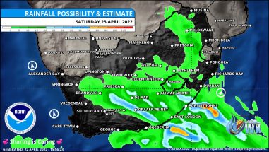 Southern Africa Weather Forecast Maps Saturday 23 April 2022