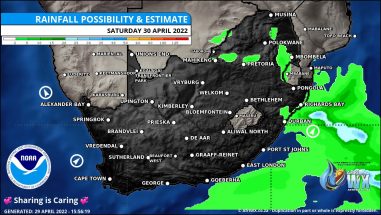 Southern Africa Weather Forecast Maps Saturday 30 April 2022