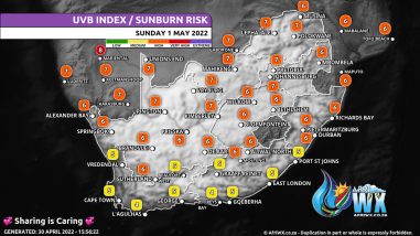 Southern Africa Weather Forecast Maps Sunday 1 May 2022
