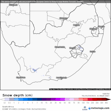 Widespread snow possible for Lesotho, South Africa and Johannesburg