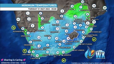 Southern Africa Weather Forecast Maps Tuesday 31 May 2022