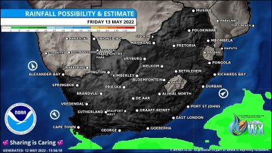 Southern Africa Weather Forecast Maps Friday 13 May 2022
