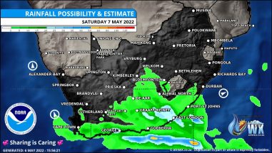 Southern Africa Weather Forecast Maps Saturday 7 May 2022