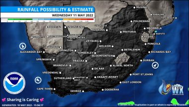 Southern Africa Weather Forecast Maps Wednesday 11 May 2022