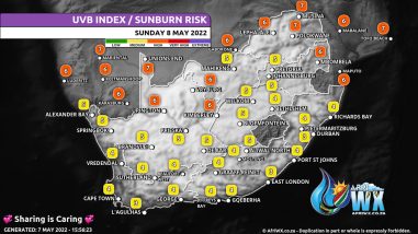 Southern Africa Weather Forecast Maps Sunday 8 May 2022