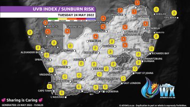 Southern Africa Weather Forecast Maps Tuesday 24 May 2022