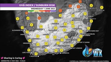 Southern Africa Weather Forecast Maps Wednesday 1 June 2022