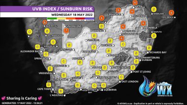Southern Africa Weather Forecast Maps Wednesday 18 May 2022