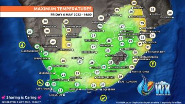 Southern Africa Weather Forecast Maps Friday 6 May 2022