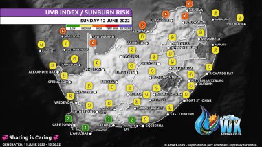 Southern Africa Weather Forecast Maps Sunday 12 June 2022