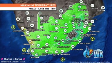 Southern Africa Weather Forecast Maps Friday 10 June 2022