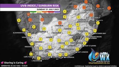 Southern Africa Weather Forecast Maps Sunday 31 July 2022