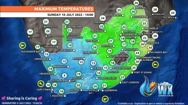 Southern Africa Weather Forecast Maps Sunday 10 July 2022