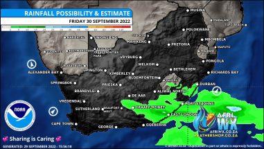 Southern Africa Weather Forecast Maps Friday 30 September 2022