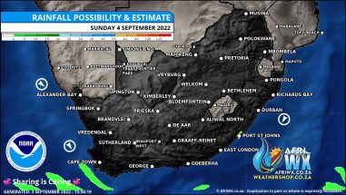 Southern Africa Weather Forecast Maps Sunday 4 September 2022
