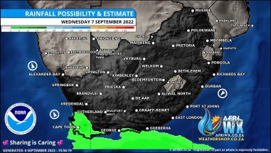 Southern Africa Weather Forecast Maps Wednesday 7 September 2022