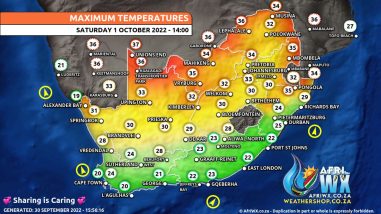 Southern Africa Weather Forecast Maps Saturday 1 October 2022