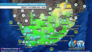 Southern Africa Weather Forecast Maps Friday 7 October 2022