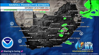 Southern Africa Weather Forecast Maps Saturday 29 October 2022