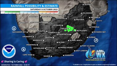 Southern Africa Weather Forecast Maps Saturday 8 October 2022
