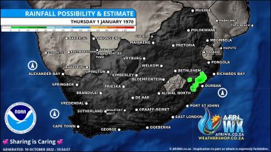 Southern Africa Weather Forecast Maps Tuesday 11 October 2022