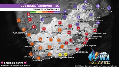 Southern Africa Weather Forecast Maps Sunday 9 October 2022